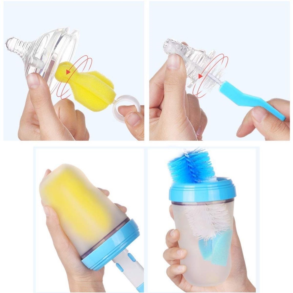 7 Piece Baby Bottle - Jar - Jug Cleaning Brush Set