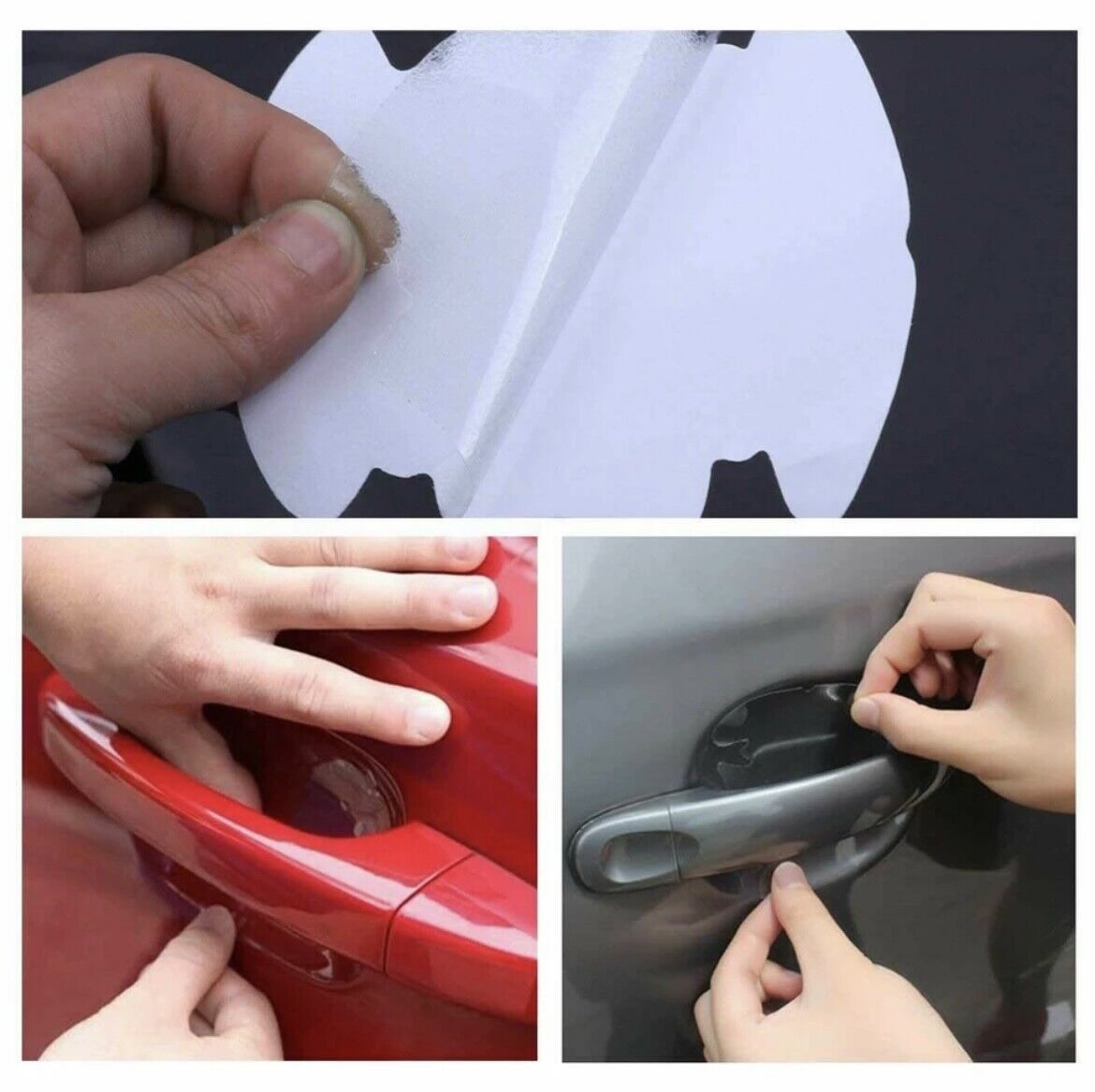 8 Pcs Car Door Handle Protector Anti Scratch Transparent Sticker Film Protection Set