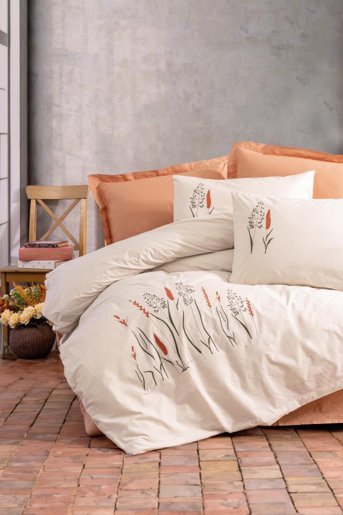 Ranforce Double Duvet Cover Set Maia Caramel