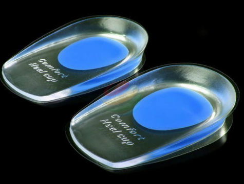 Transparent Heel Cushion Insoles Blue