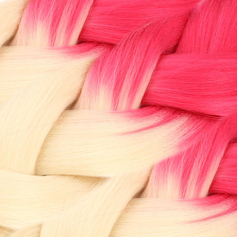 Afro Braiding Synthetic Color Transition Hair 100 Gr. / Pink / Platinum