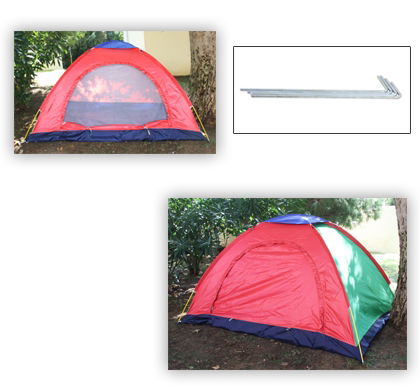 Easy Setup Camping Tent for 3 - 4 Persons - With Carry Bag