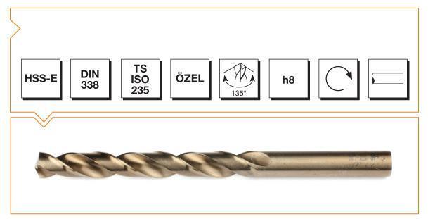 Machine Tool HSS-E Gold Series Inox Drilling Drill Bit 1 mm