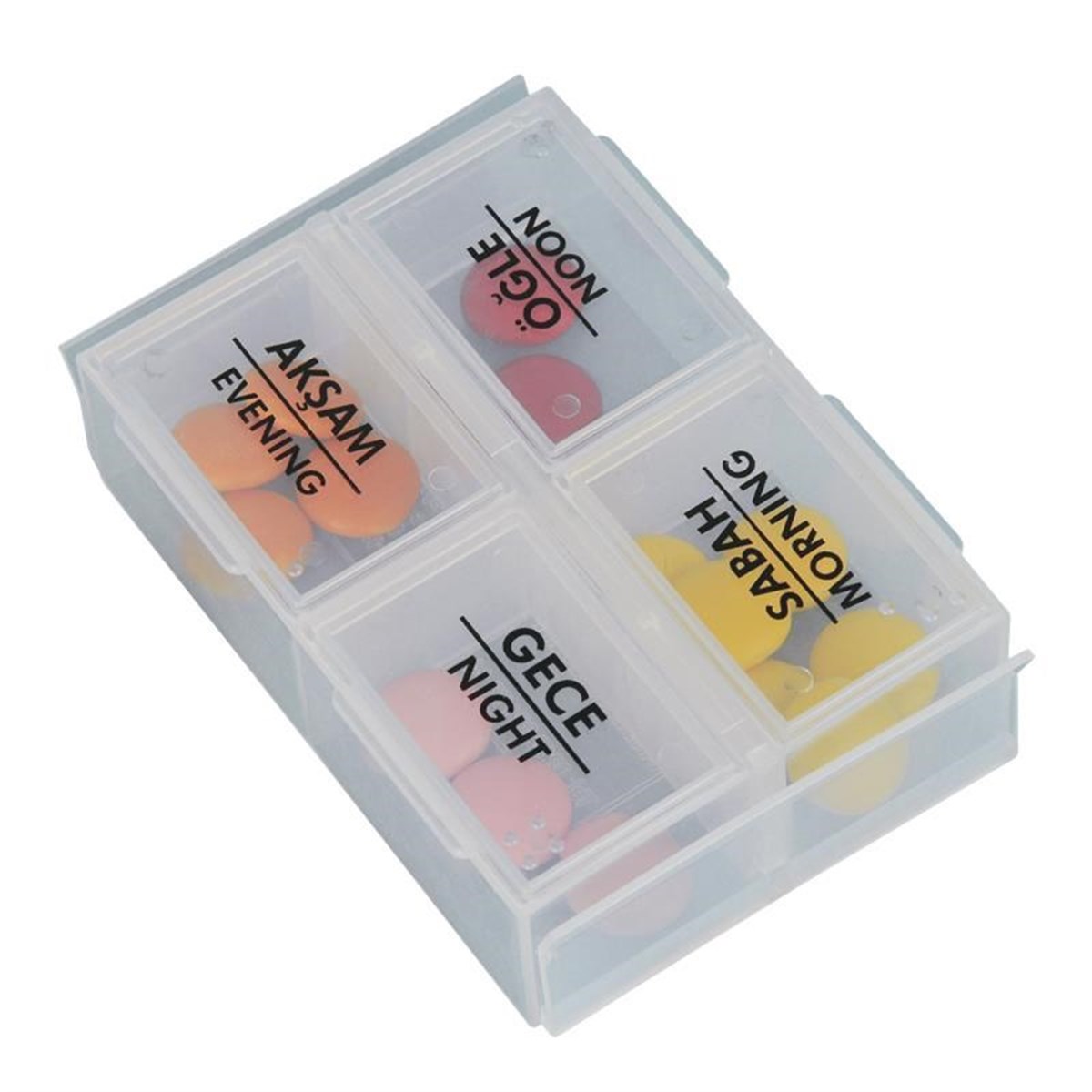 4 Compartment Daily Medicine Storage Box