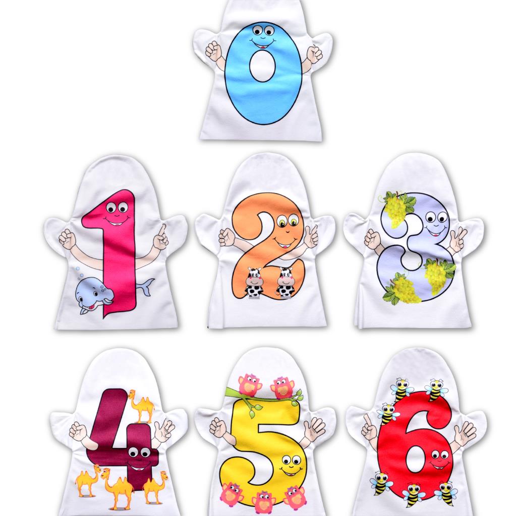 10 Piece Numbers Hand Puppet Set