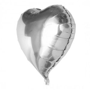 Heart Balloon Foil Silver 60 cm 24 inch