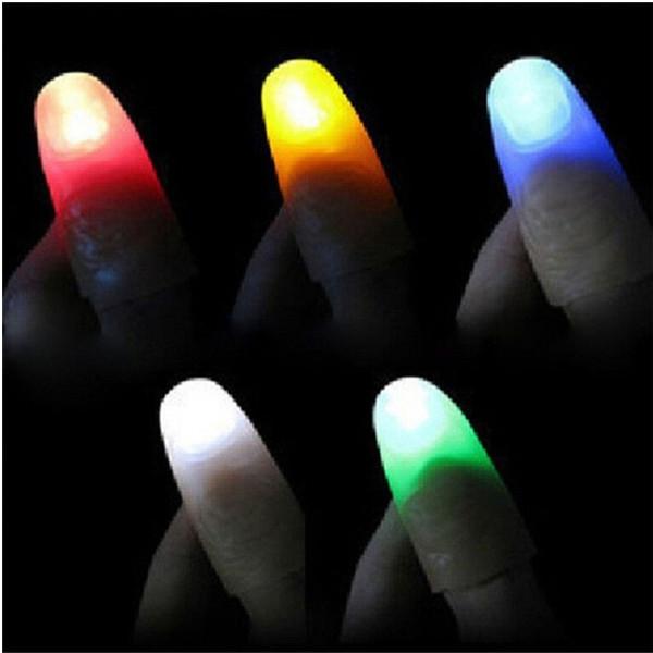 Led Lighted Colorful Magic Finger Lighted Finger Joke Finger 1Pcs