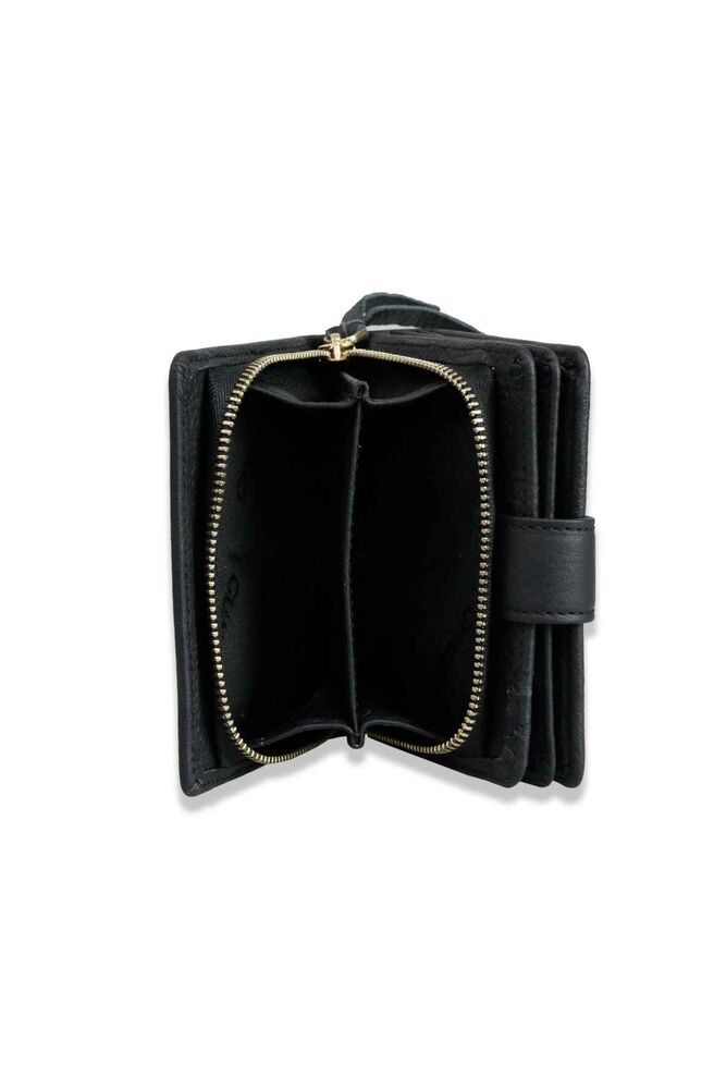 Black Multi-Compartment Stylish Leather Ladies Wallet