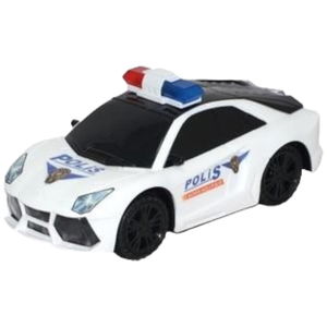 Floor Traveling Lighted Sound Multiply Turn Police Car 18 Cm