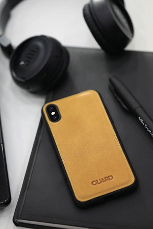 Antique Leather Yellow iPhone XS Max Phone Case