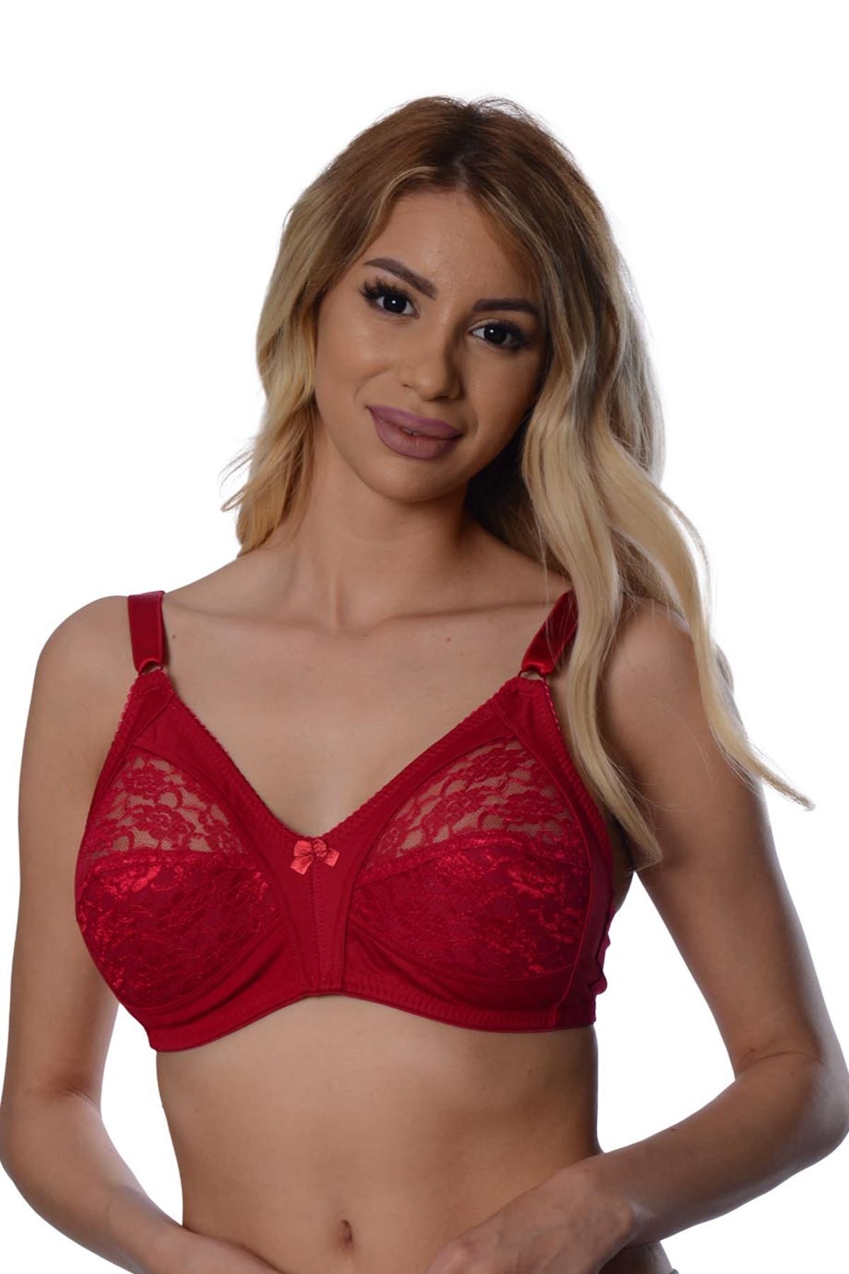 Burgundy Lace Recovery Bra