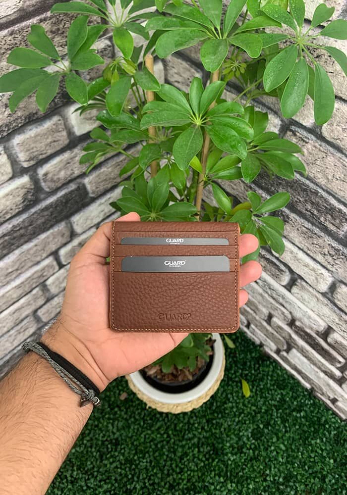 Tan Patented Design Leather Card Holder