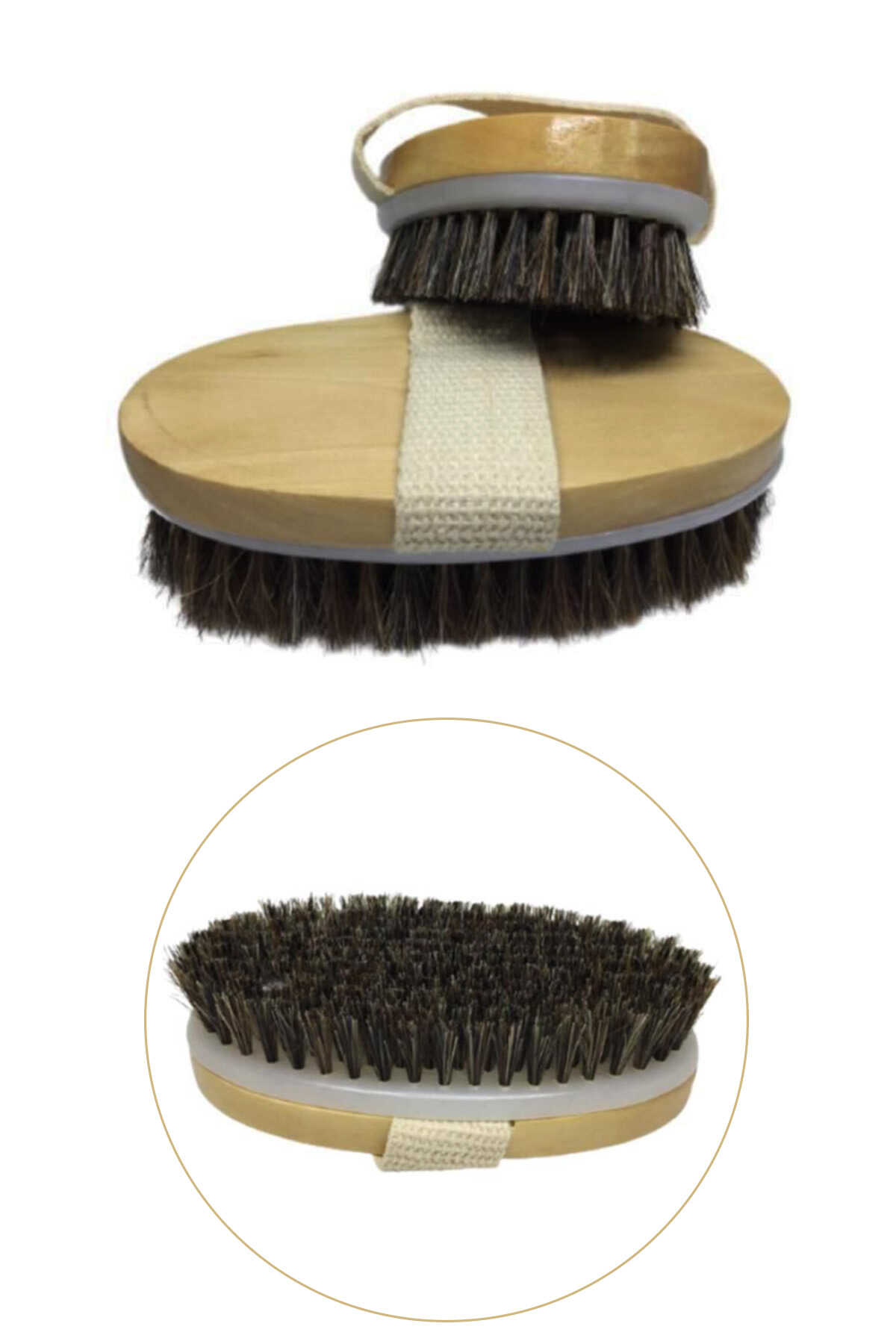 Natural Horsehair Brush - Massage and Cellulite Brush