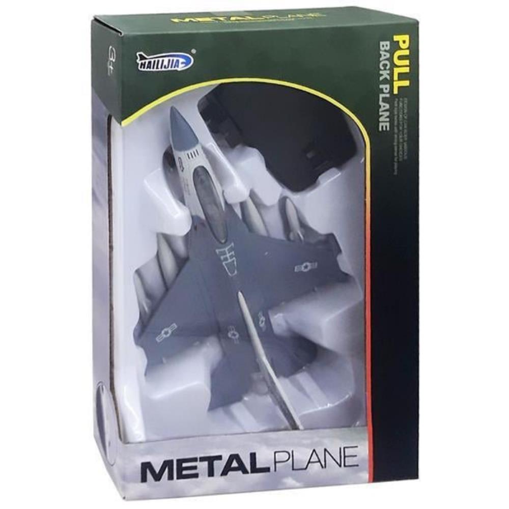 - PULL-OUT FIGHTER AIRPLANE WITH METAL BOX