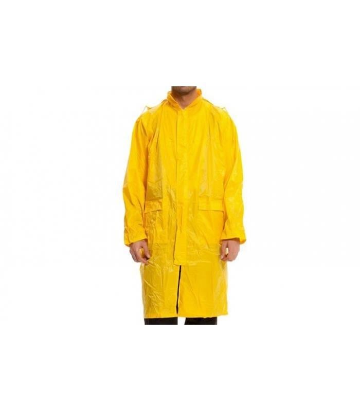 Yellow PVC Raincoat XXL with Hood