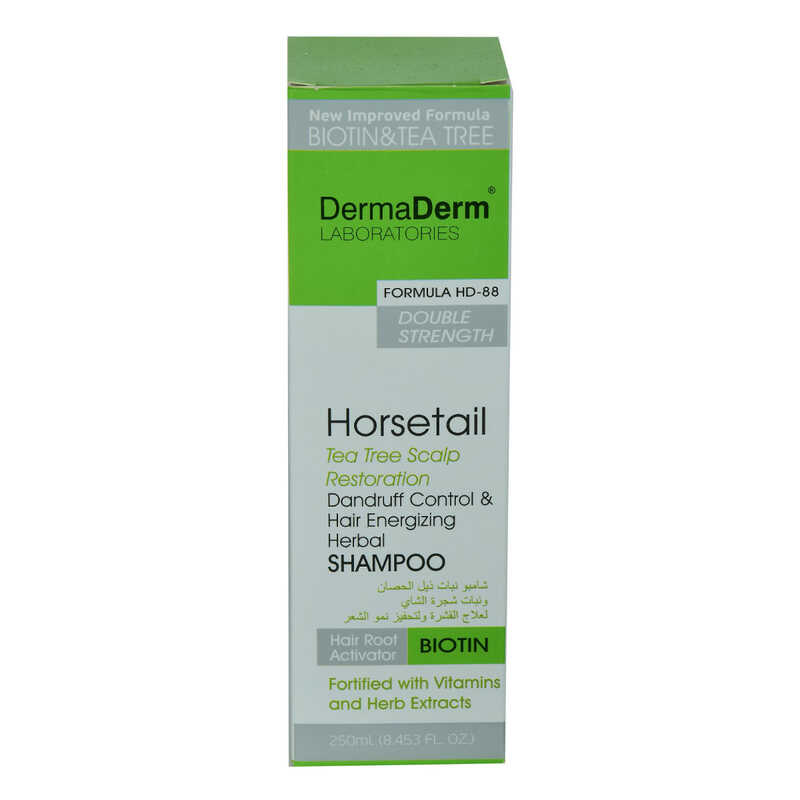 Anti-Dandruff Horsetail Horsetail Extract and Vitamin Mineral Hair Strengthening Shampoo 250 ML