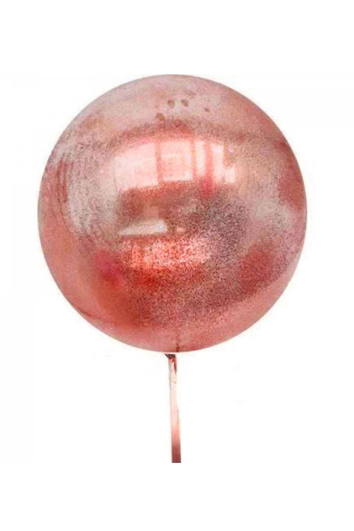 Red Glitter Round Transparent Balloon 24 Inches