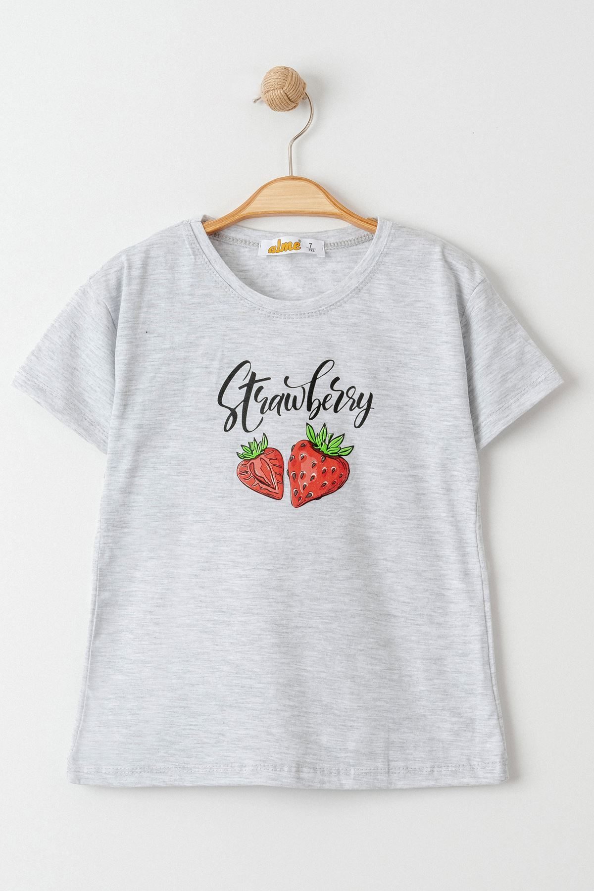 3-7 Years Printed Kids T-Shirt Gray