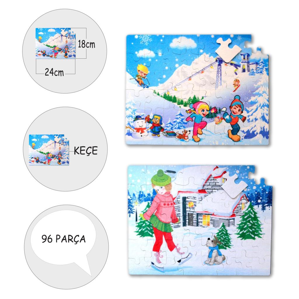 Winter 5+ Felt Jigsaw Puzzle - 5 Year Old Puzzle