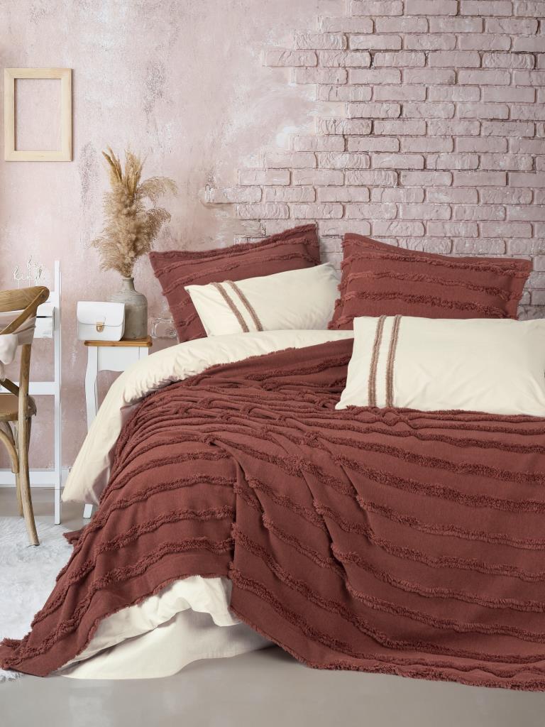 Ranforce Double Bedspread Duvet Cover Set Limi Rolf Cinnamon