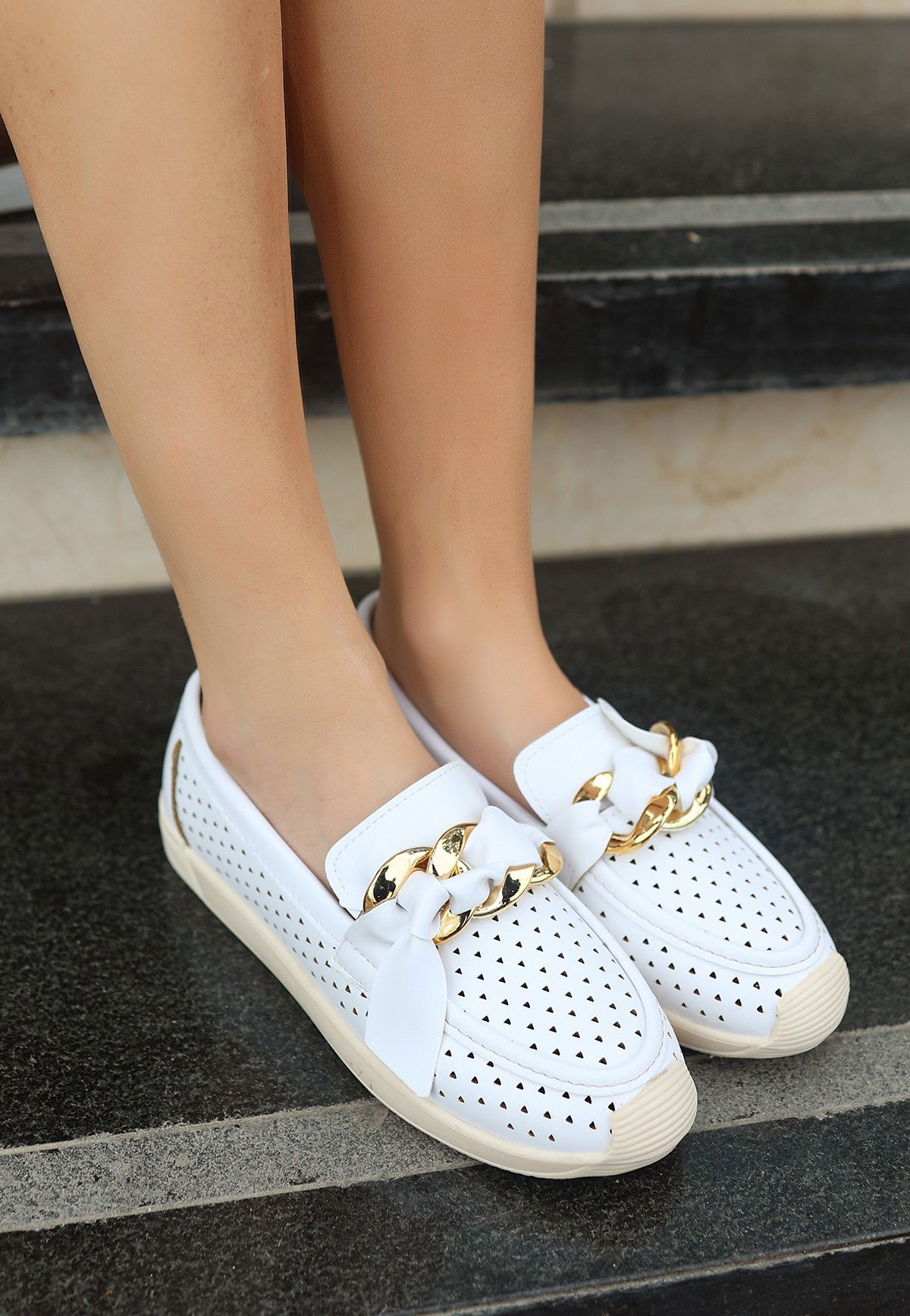 White Skin Babette Shoes