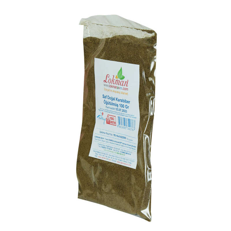 Black Pepper Natural Ground Pure 100 Gr Package