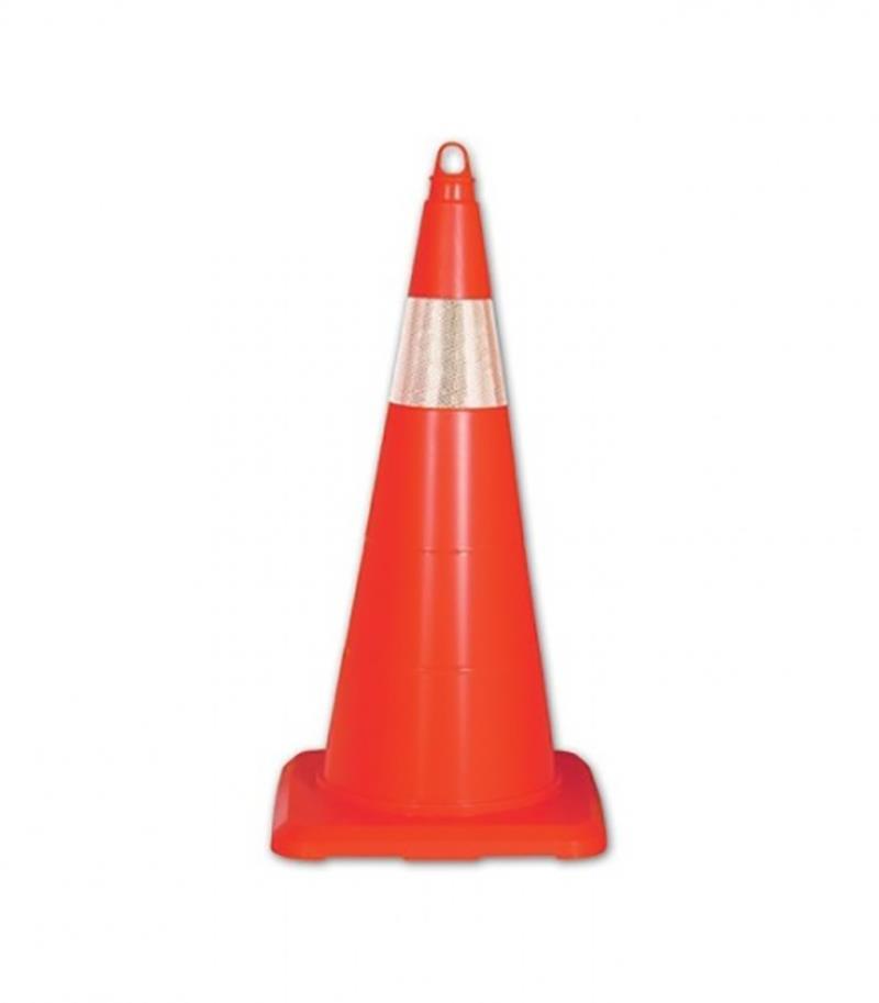 Flexible Unbreakable Traffic Cone Single Reflector 50 cm