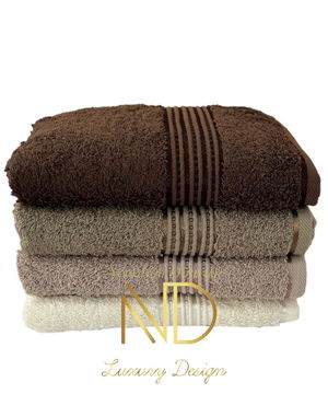 Cotton 4-Piece Towel Set Coffee (ND)