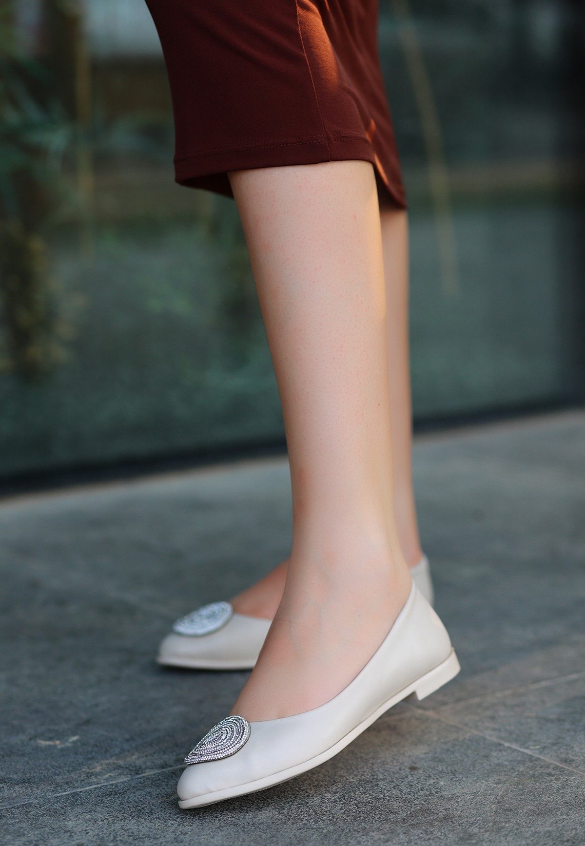 Beige Skin Babet Shoes