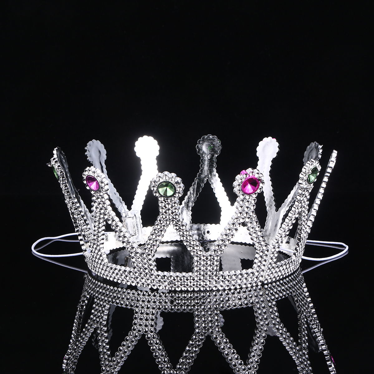 Silver Color Child and Adult Compatible Queen Crown Princess Crown 8X25 cm