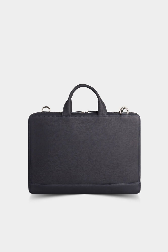 Navy Blue Leather Special Production Laptop and Briefcase