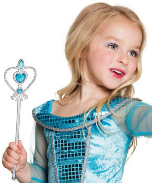 Blue Color Heart Embroidered Frozen Elsa Staff