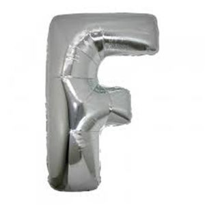 F Letter Foil Balloon Silver Color 40 inch