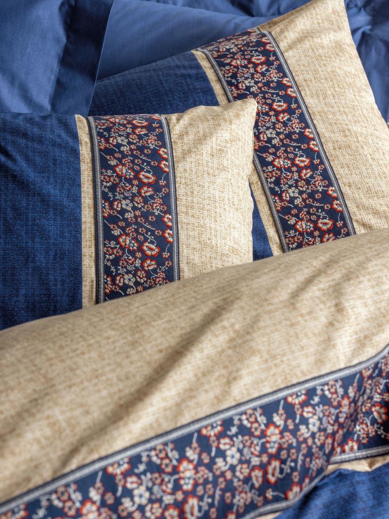 Double Duvet Cover Set Rayen Navy Blue