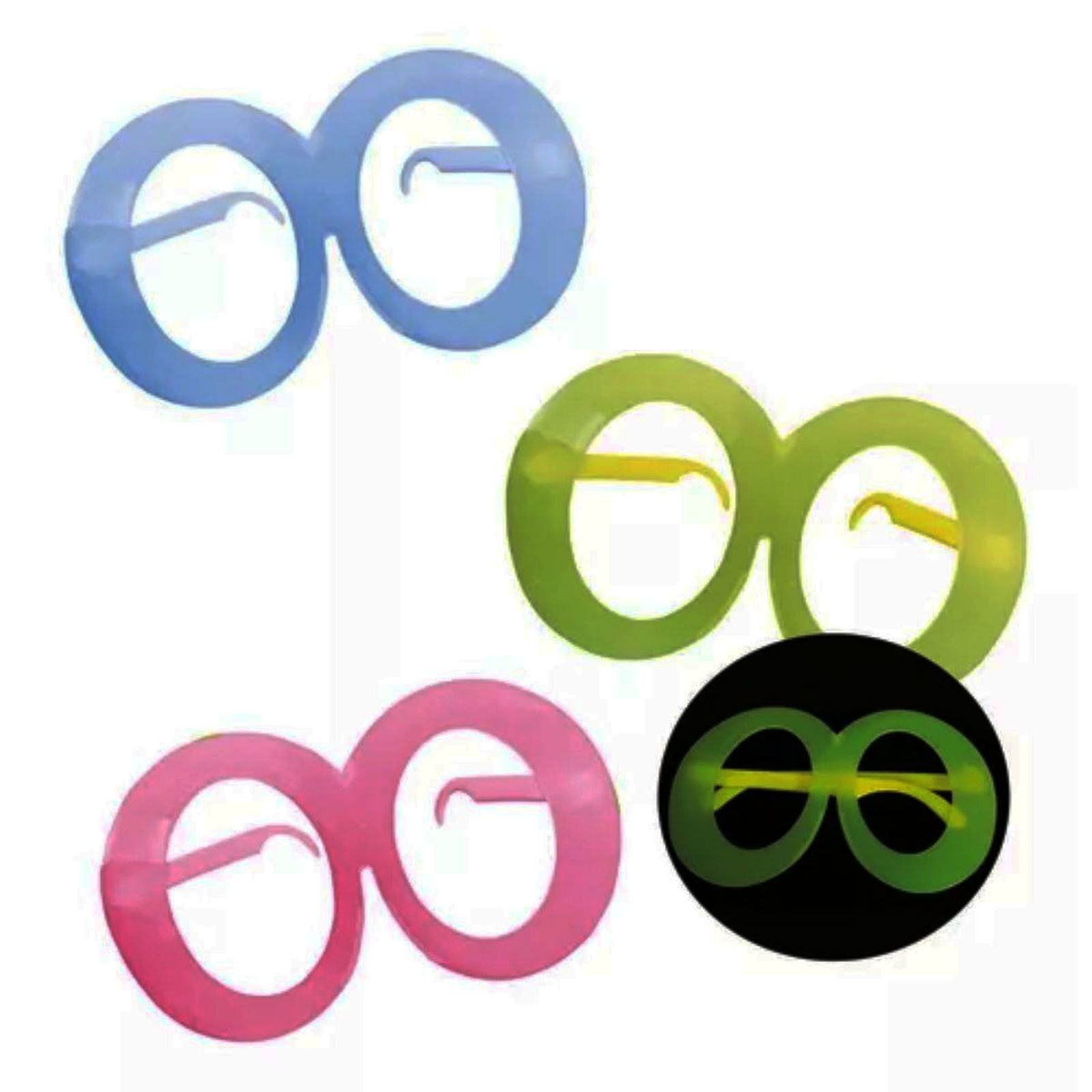 Phosphorescent Oval Model Glow Party Glasses Glow In The Dark Glasses 12Pcs