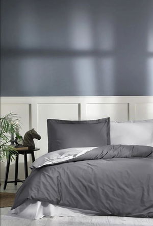 Özdilek Double Ranforce Duvet Cover Colourist Silver Anthracite