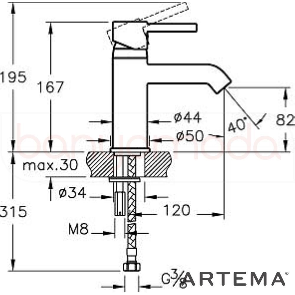 Artema A41984 Minimax S Basin Mixer