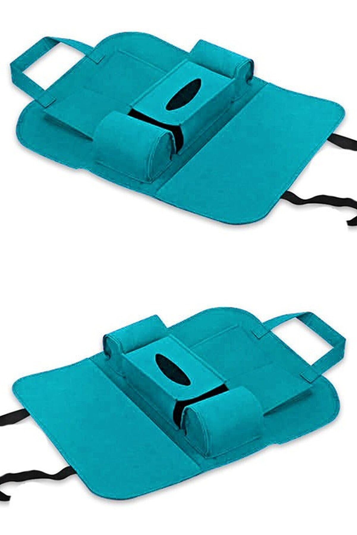 Car Seat Back Protective Case Organizer 7 Pockets - Blue