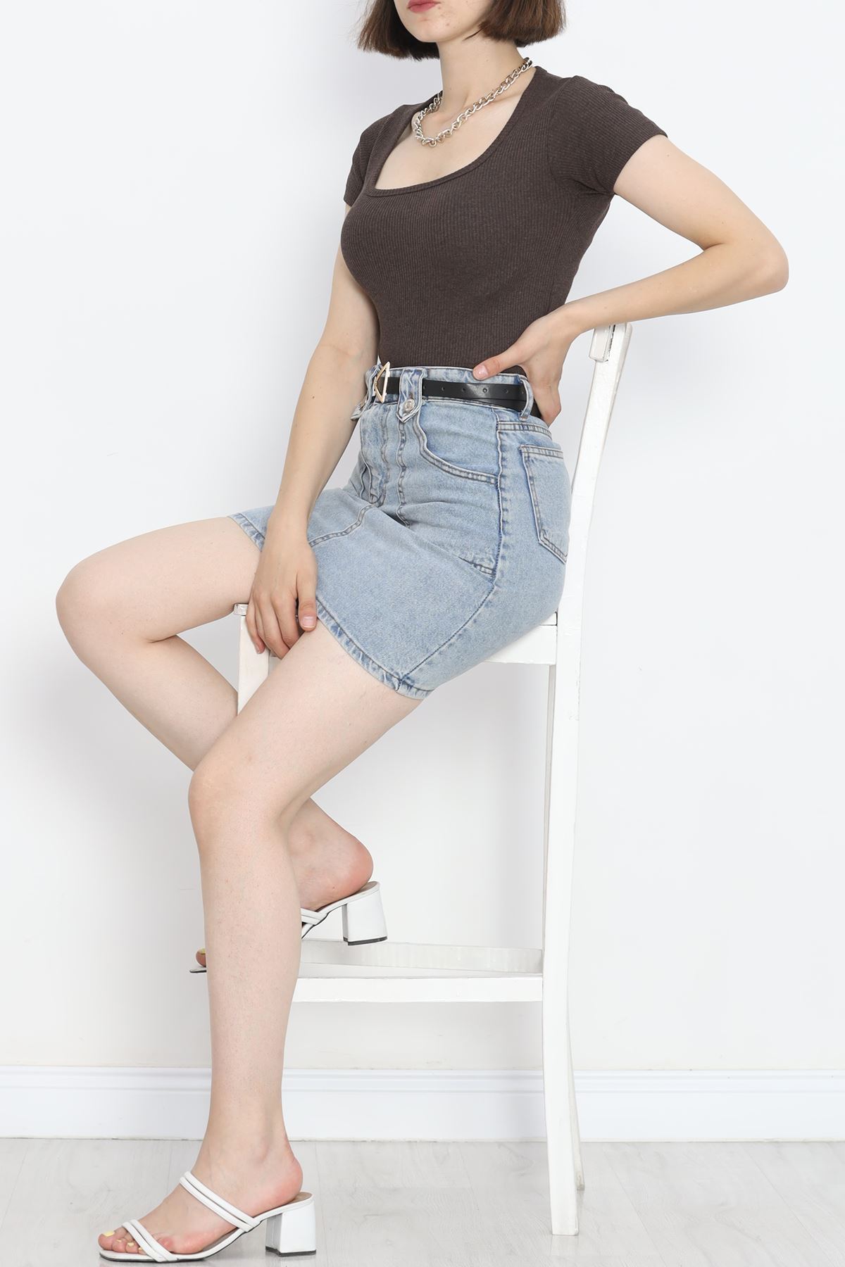 Square Neck Camisole Body Coffee