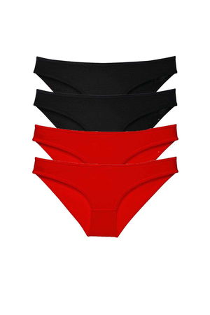 4pcs Super Eco Set Lycra Women Slip Panties Black Red