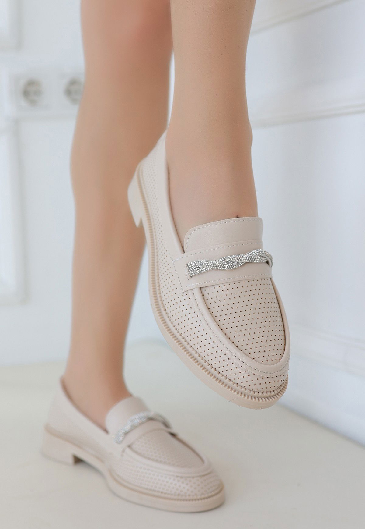 Beige Skin Babet Shoes