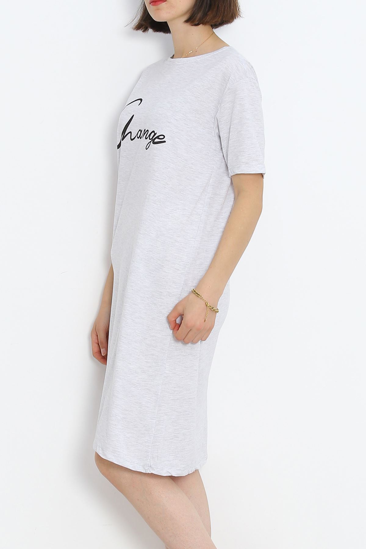 Printed Suprem Dress Gray