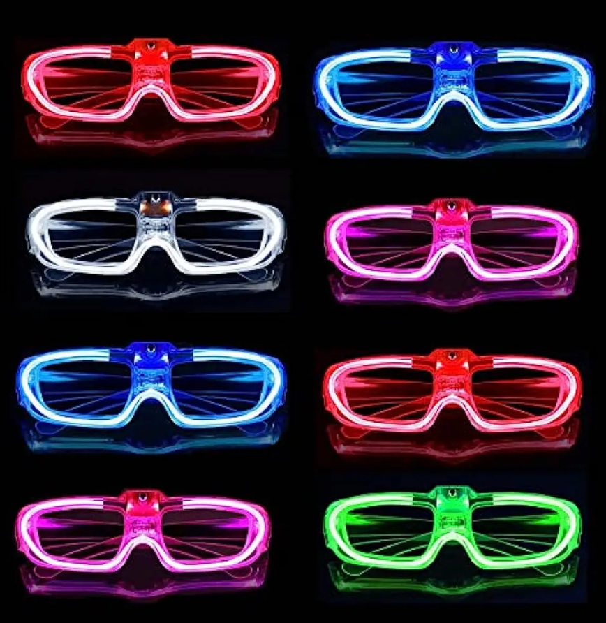 Glow Model 3 Different Functional Luminous Party Goggles Mixed Color 12 Pcs