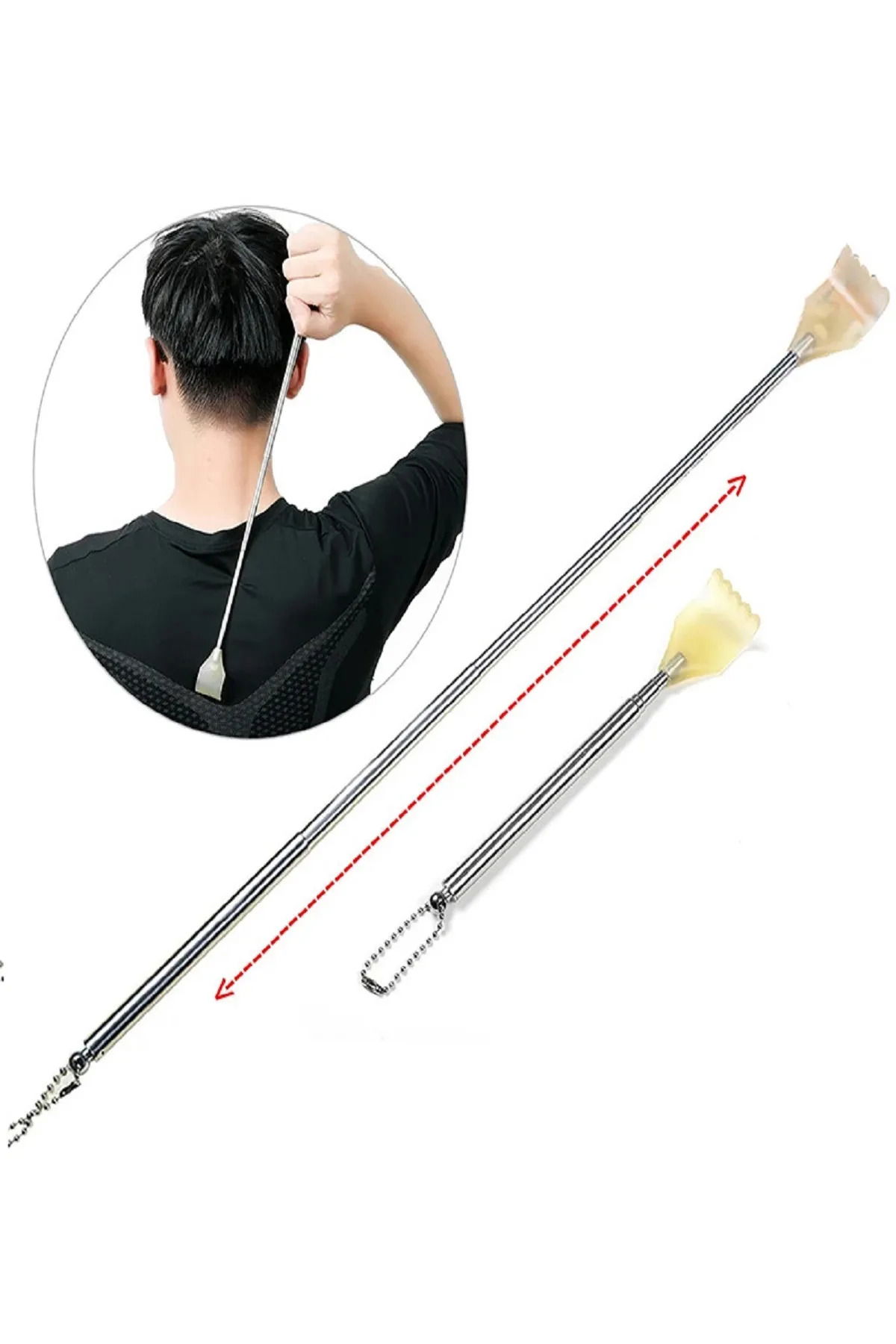 Extendable Metal Telescopic Back Scratcher Pocket Back Scratcher