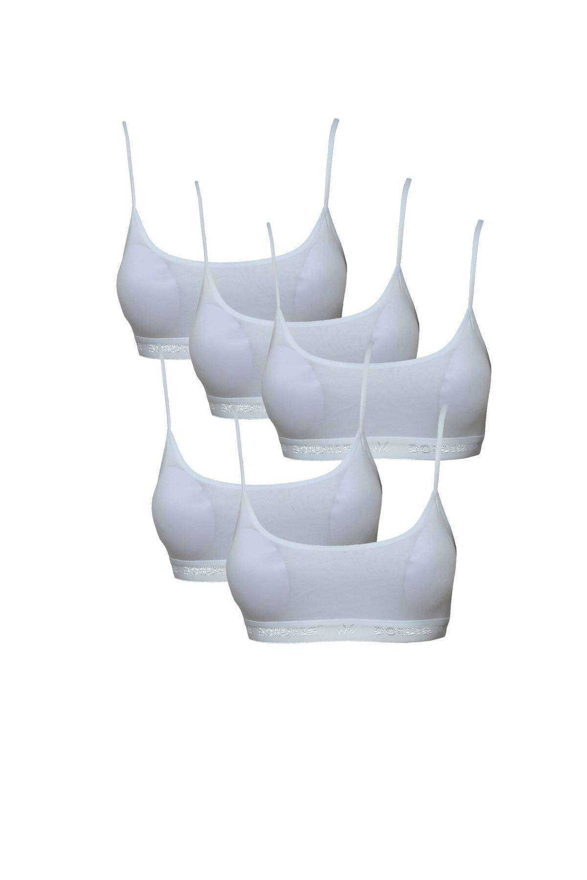 White Bustier with Padded Rope Straps 5pcs