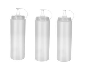 Transparent Sauce Bottle - 1000ML Giant Size 3 Pcs