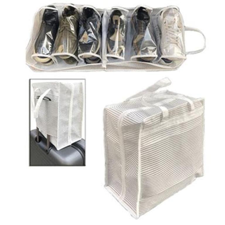 Shoe Storage and Carry Bag (Striped Model) Shoe Tote