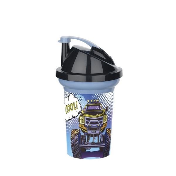 Tedy Straw Children's Drinking Glass Patterned Cup 300ml