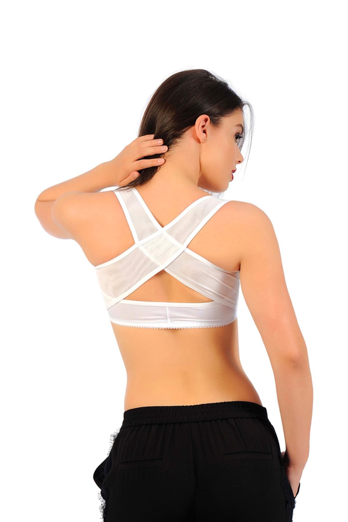 White Women's Back Lifting Breast Lifting Corset