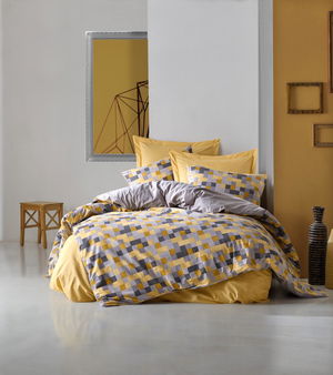 Double Minimal Duvet Cover Elon Yellow